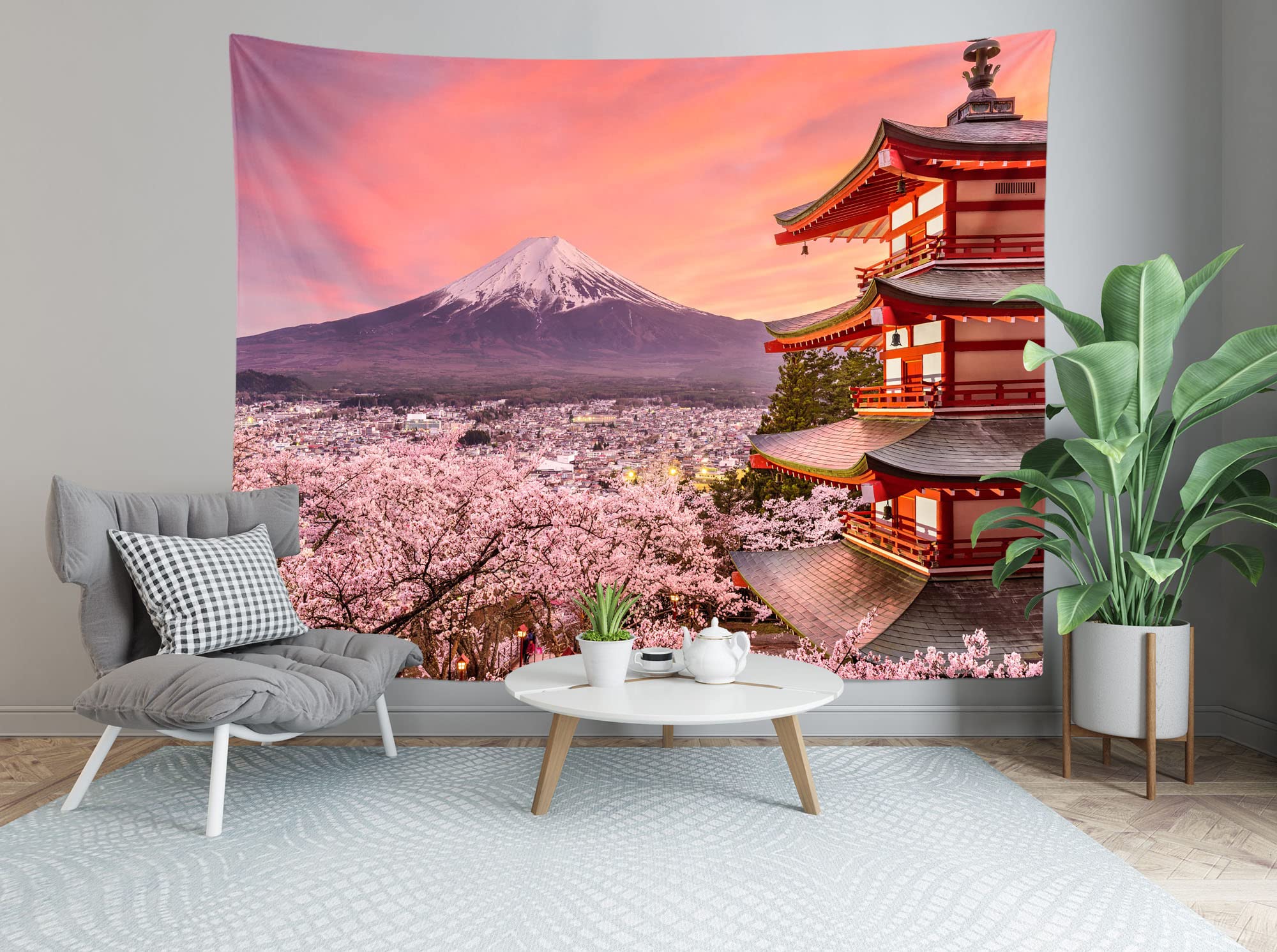 BELECO Japanese Tapestry Mount Fuji Asian Anime Tapestry Wall